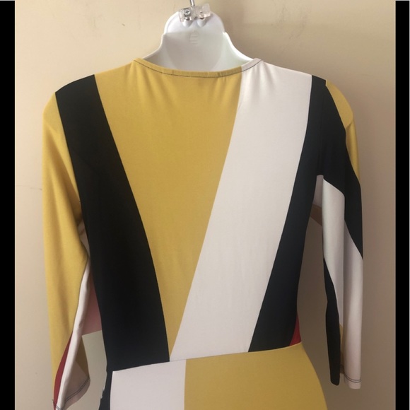 Boston Proper Colorblock Faux Wrap Maxi Dress Sz 4 - Picture 6 of 12